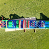 Linksachter super hindernisbaan
