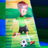 Rechtsvoor springkussen voetbal klein