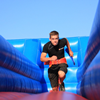 Linksvoor bungeerun blauw