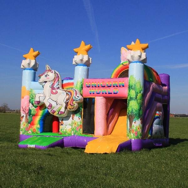 Rechtsvoor multiplay springkussen unicorn