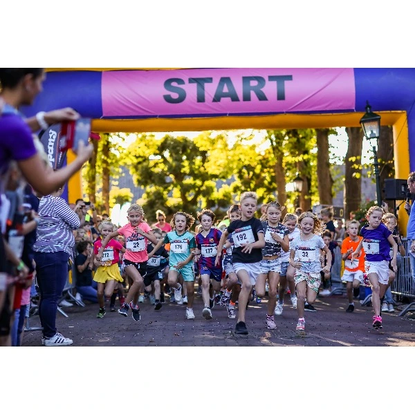 start en finishboog schuin voorkant