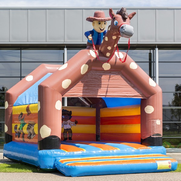 Springkussen Cowboy middel Springkussen Cowboy middel linker voorkant